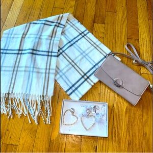 Sugar fix by bauble bar boxed earrinfs scRf and crossbody bag set new